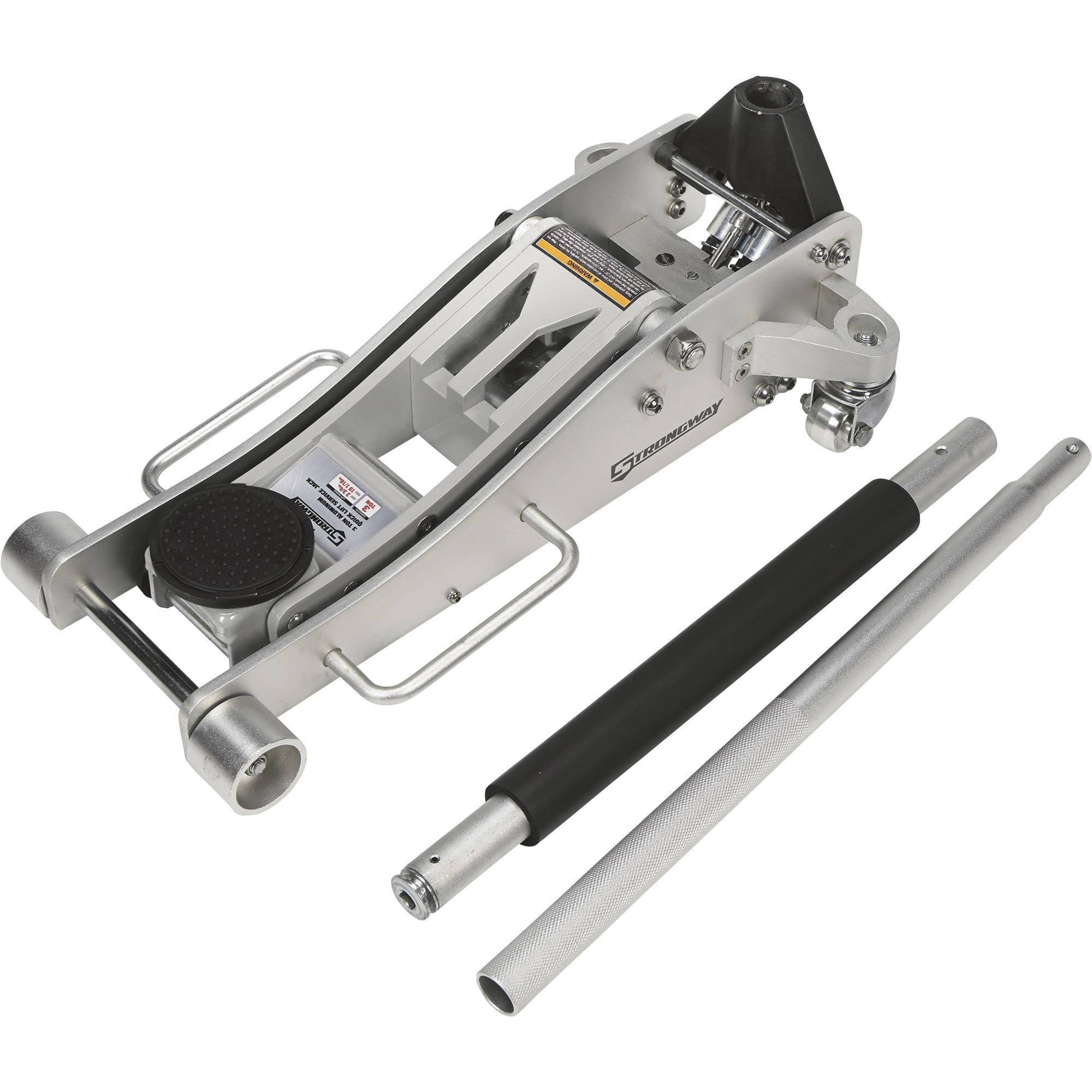 Strongway 3-Ton Aluminum Hydraulic Quick Lift Low-Profile Service Floor Jack